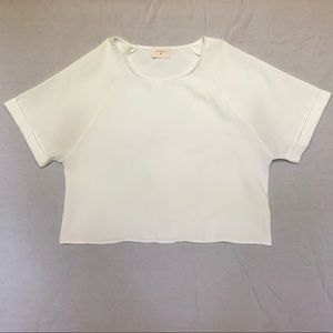 EVERLY White Short Sleeve Blouse